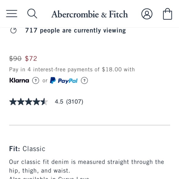 Abercrombie & Fitch Light Blue High Rise Jeans - Picture 4 of 5